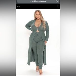 Fashion Nova Constance Legging Set - Hunter